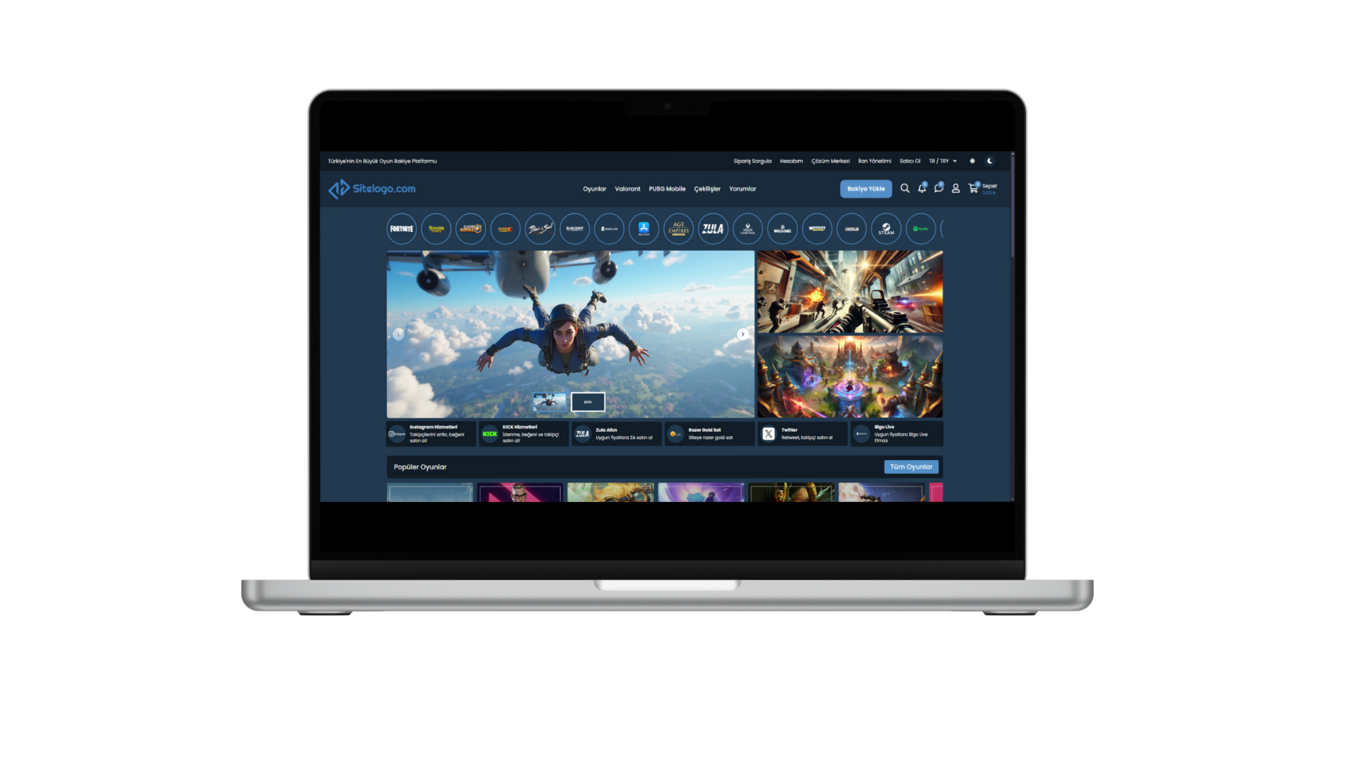 Desktop game key storefront example